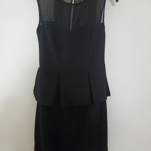 Black peplum dress
